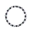 Jbans Classic 6Mm Green Phantom Black Onyx Mix Gemstone Bracelet (C2201-Ac902_Gn)