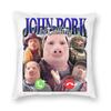 John Pork Is Calling Funny Meme Pillowcase Printing Polyester Cushion Cover Decoration Pillow Case Cover Home Zippered 40*40Cm