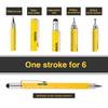 1pcs Six-in-one Scale Gradienter Screwdriver Ballpoint Pen Multi-function Tool Pen School Stationery Supplies Office Supplies