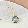 Devil'S Eye Necklace Female Premium Personality Versatile Round Blue Eye Pendant Ornament