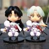 New Inuyasha Anime Figure Higurashi Kagome Miroku Sesshoumaru Action Figure Q Version Toys Pvc Model Doll  Gifts for Kids