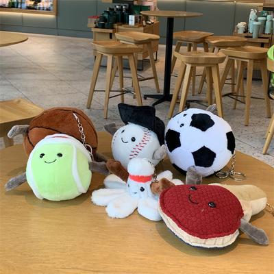 Cute Simulation Ball Series Plush Toy Cute Tennis Baseball Rugby Basketball Football Badminton Soft Pillow Kids Gifts Room Decor