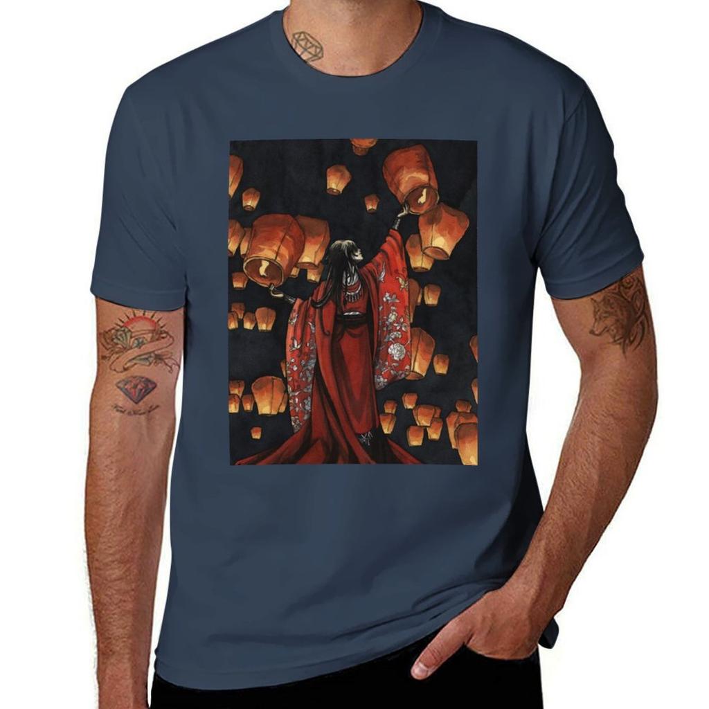 3000 Lanterns T-Shirt Anime Tshirt T Shirt Men 100% Cotton Luxury Brand Man T Shirt Summer T-Shirt