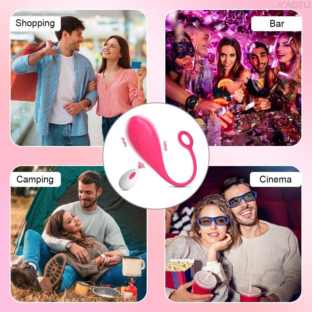 Vibratore con telecomando senza fili, stimolatore del punto G del clitoride femminile, uovo vibrante dell'amore, prodotti per adulti, giocattoli sessuali per donne, mutandine