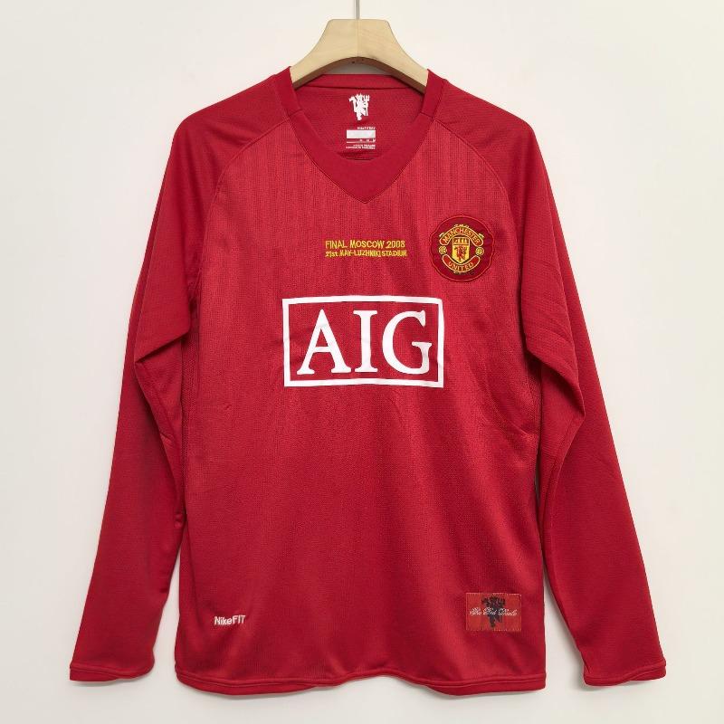 Camiseta retro de manga larga Camiseta de fútbol Real Madrid Manchester United Inglaterra Arsenal Portugal Inter de Milán AC camiseta réplica
