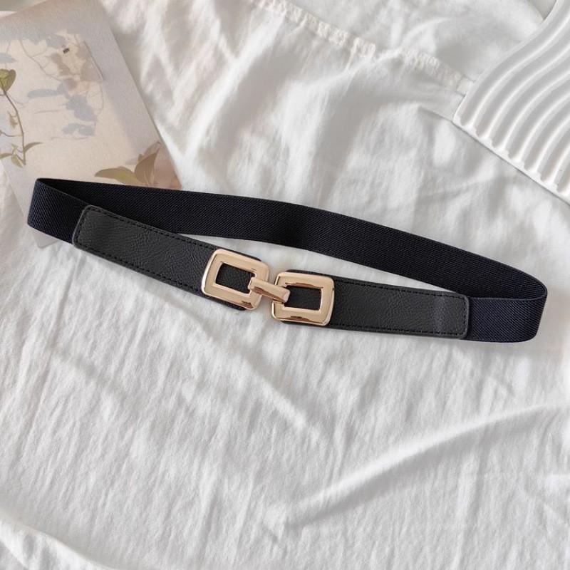 Stylish Women's Elastic Waist Belt For Dresses Versatile Fashion Accessory In Black And Brown