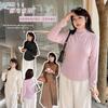 Plus Size Women's Simple Versatile Half-turtleneck Base Shirt, Autumn Solid Color Slim Fit, Inner Top 333316