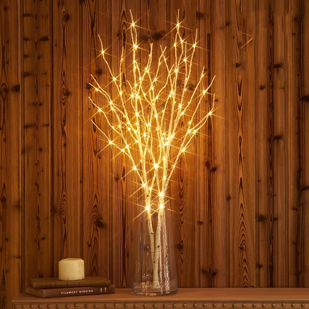 

2pcs Battery Powered Illuminated Birch Branch| Suitable for Indoor and Outdoor Christmas Weddings Parties Home Decoration Lights