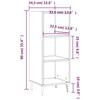 VidaXL Buffet White 34.5x32.5x90 Cm Engineered Wood 828748