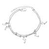 Elegant Silver Plated Bracelet Featuring Minimalist Korean Design And Playful Shark Elements For Fashion Forward Women