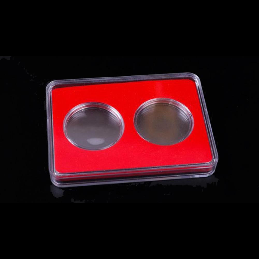

Coin Protection Box Organizer Protector 2 Grid Transparent Commemorative