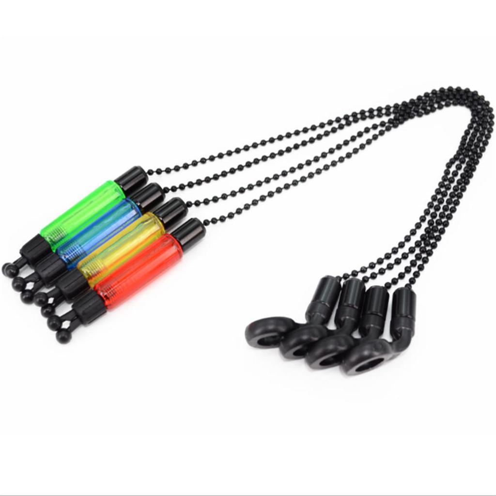 Carp Fishing Hangers Bobbins Swingers Indicators Fishing Alarm Swinger Steel Chain 4 Color Bite Alarm Fishing Tools