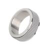 8MM Mens Spinner Ring Noiseless Titanium Steel Cool Anxiety Ring for Anxiety Stress Relieving Black No. 8 57mm   2.2in