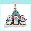 Cute Resin Penguin Family Christmas Decorations Trendy Festive Ornament Collection