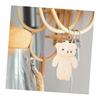 EXCEART Mini Bear Plush Small Bears 10pcs Mini Animal Decorations Bear Hanging Ornament Keychain for Kids Small Cloth Cute Handmade Beige