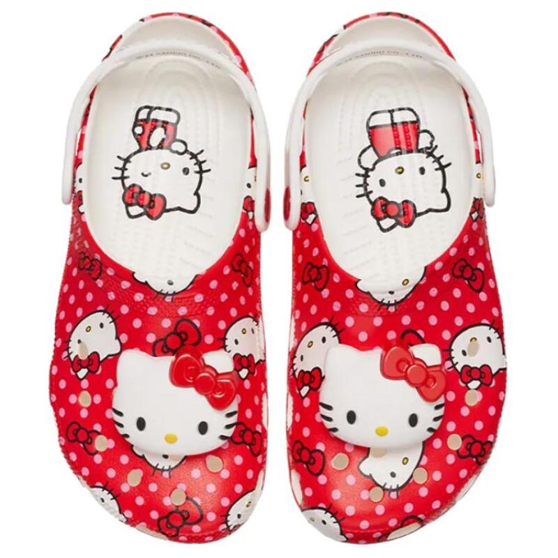 Hello Kitty x Crocs Sanrio Series Comfortable Casual Hole Shoes Women's Red