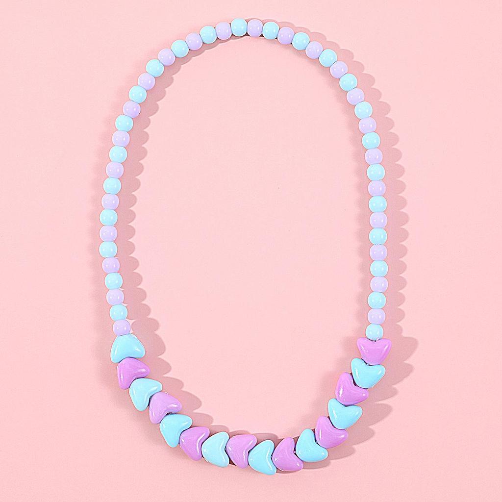 Kids' Flower Necklace & Bracelet Set – Colorful Acrylic Beads