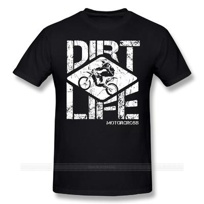 Dirt Bike Life Motocross Motorcycle Graphic T Shirt Mens Round Neck Short Sleeves Cotton T-shir