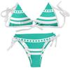 Traje de Banho Bikini Estampado Desenho Animado Anime Cosplay Nami Feminino Sexy Verão Roupas de Banho Fantasias Festa de Halloween Traje