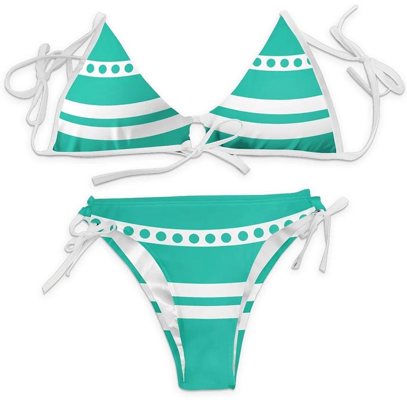 Anime Cartoon Print Zwempak Bikini Nami Cosplay Dames Sexy Zomer Zwemkleding Outfits Halloween Feestkostuums Pak S