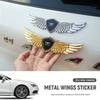 3D kovová nálepka s odznakem andělského křídla Samolepky s emblémem na kufr a blatník auta pro Nový Bentley Flying Spur Continental GT Bentayga Mulsanne