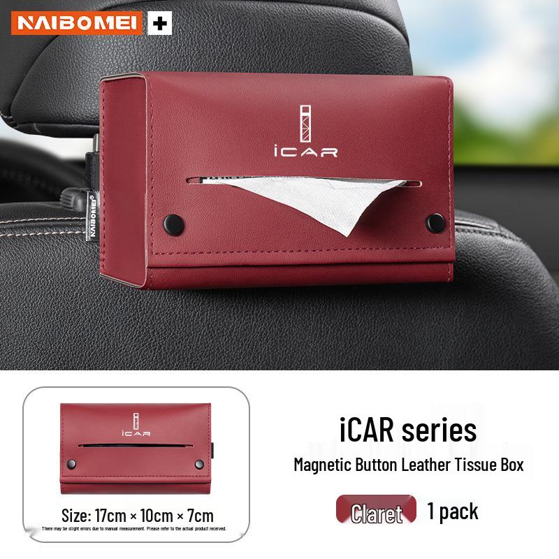 iCAR V23 03T Car Tissue Box: Hanging, Seat Back, or Armrest Interior Accessory