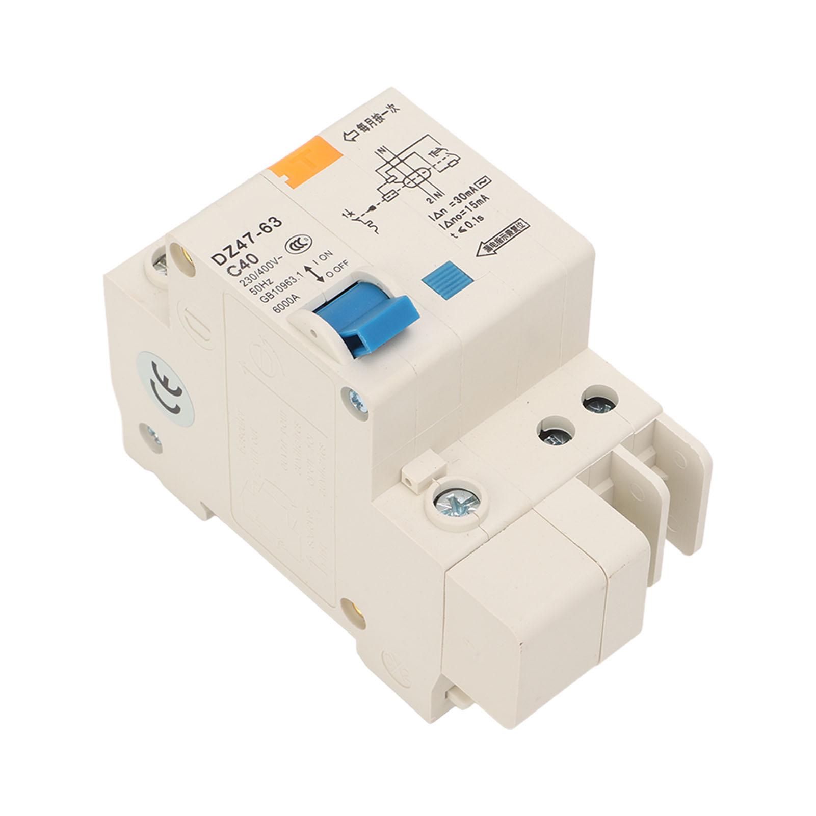 

Miniature Circuit Breaker Portable Overload Circuit Protection Switch 40A 230V 400V DIN Rail Mounted Circuit Breaker