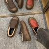 Fleece warm cotton shoes women's winter new thick-soled round head cold-resistant lazy casual shoes