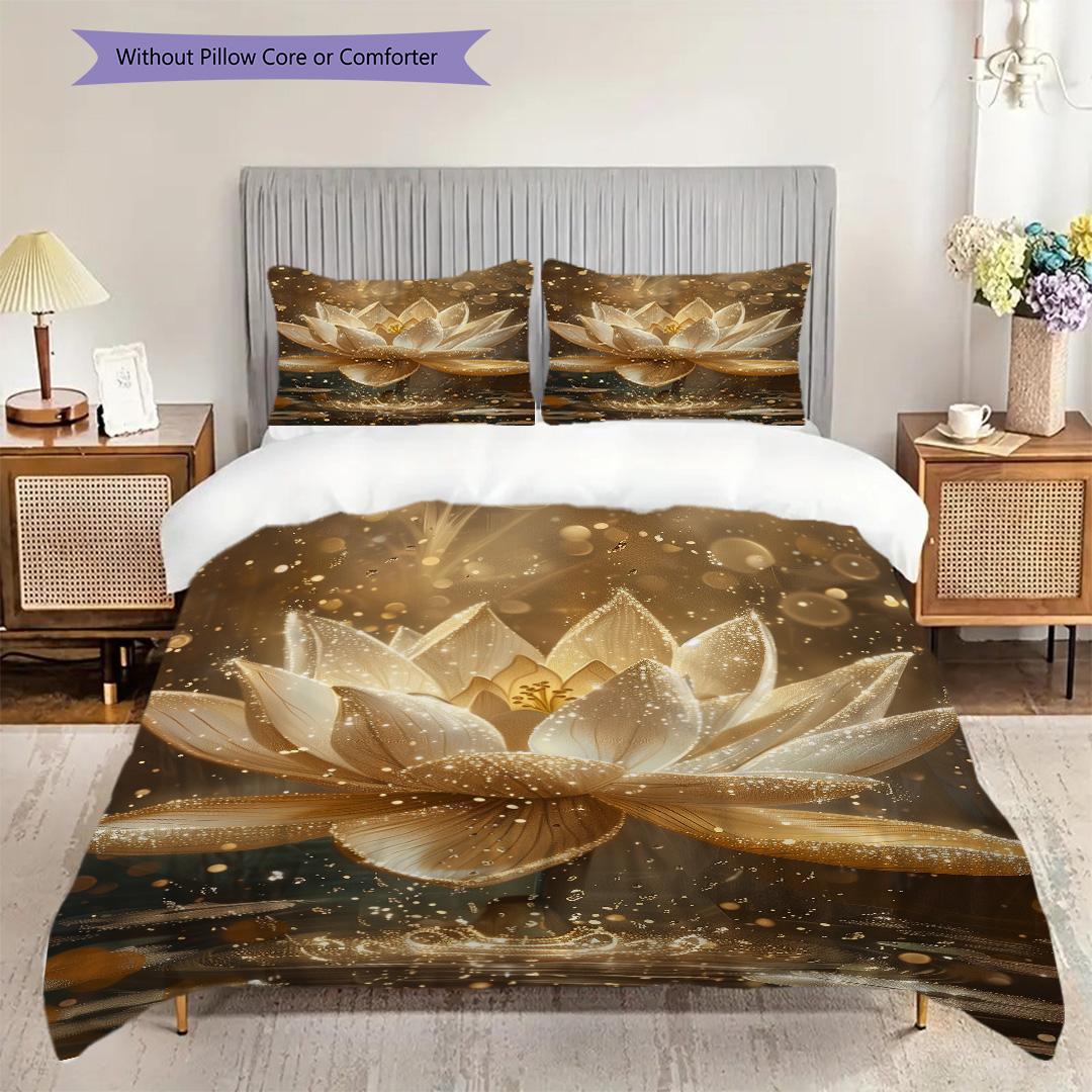 

Rose Pattern Bedding Quilt Set Quilt Cover Pillowcase Home Decoration Birthday Gift (1 * duvet cover + 2 * pillowcase, without core) 135x200cm
