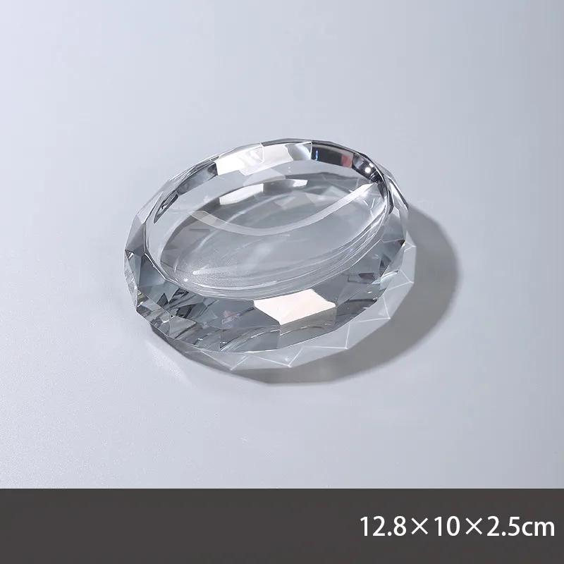 1pc Nordic Portable Crystal Home Hotel Bathroom Decor Ornaments Soap Dish Lotion Bottle Mouth Cup Decorations Crafts