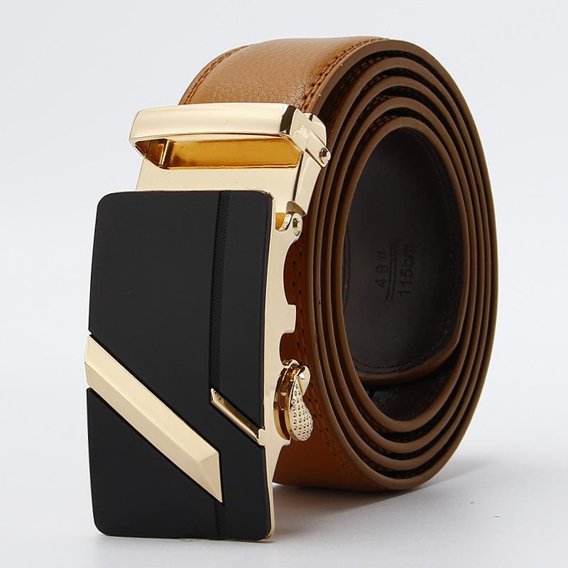 

Красный ремень с пряжкой-зажимом из коровьей кожи второго слоя для мужчин, автоматическая пряжка, повседневный, деловой, молодежный, модный, ремень для мужских брюк 110-130CM