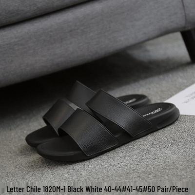 Xin Chile Men's Double-Strap Non-Slip Outdoor Slippers with Soft PVC Sole