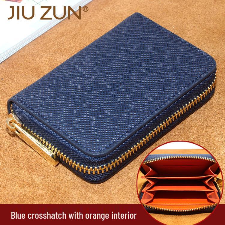 Japanisches Damen Crossgrain Kurzportemonnaie und Münzfach.