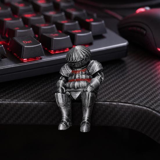 Retro Knight Armor Resin Statue, Medieval Guard Figurine for Desk Shelf, Dark Fantasy Home Decor for Office, Gift for Game Fans