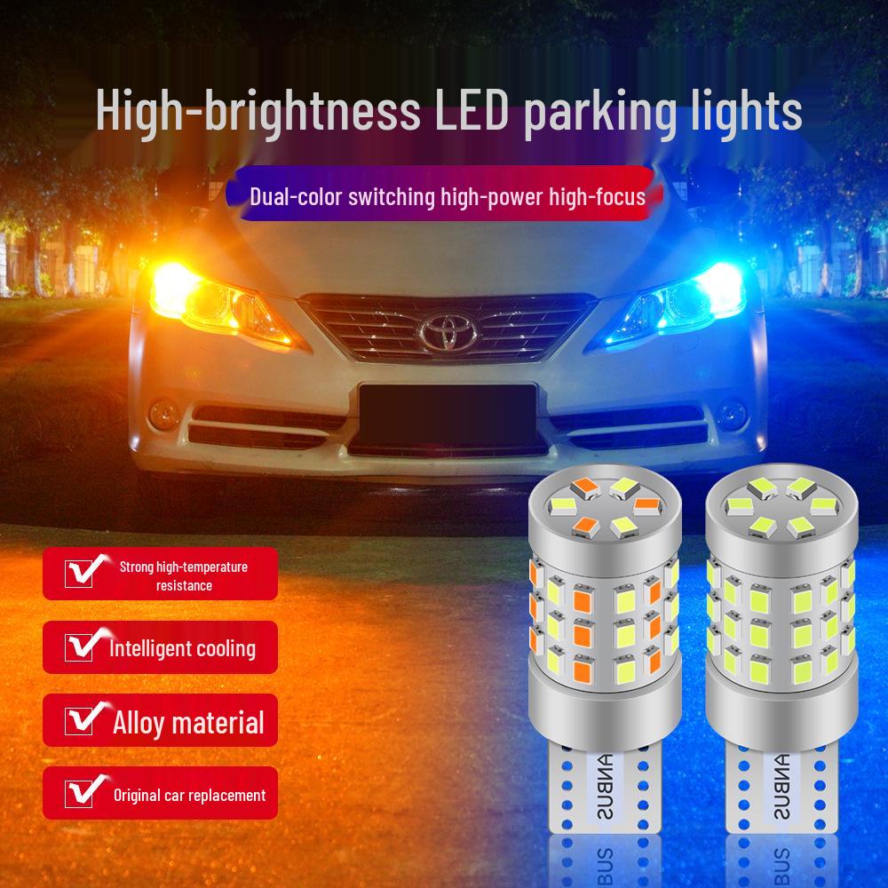 Motorcycle & Car Dual Color High Brightness T10/T15 42SMD Parking/Turn Signal W5W Tail Light Bulb