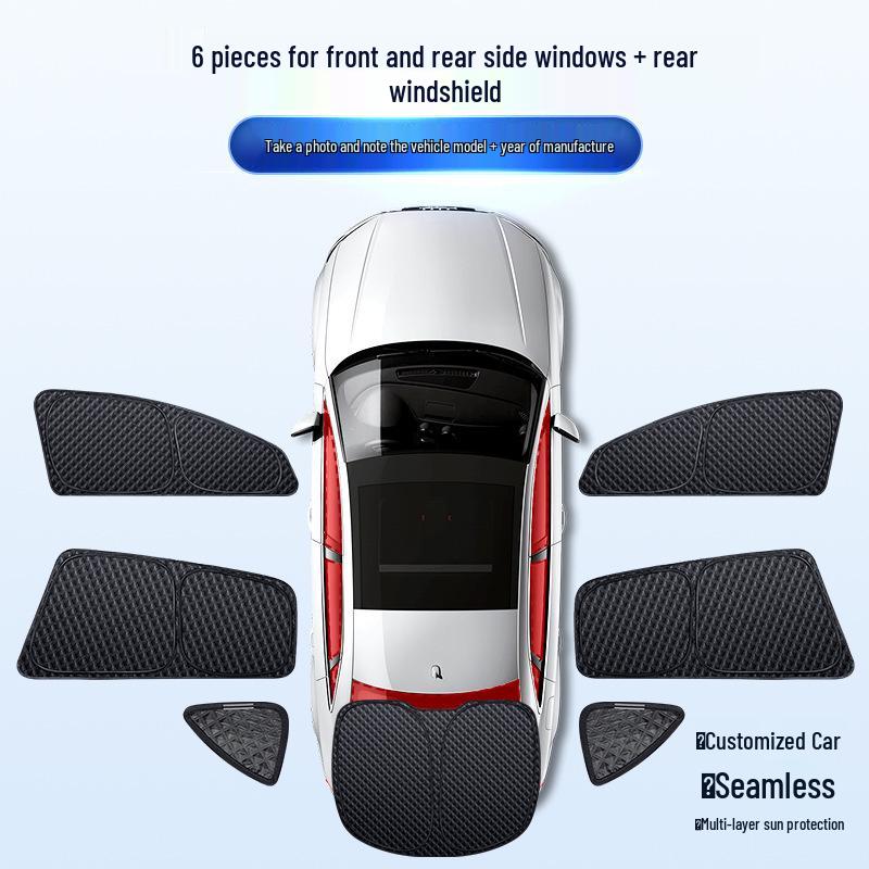 

Полностью затемняющий солнцезащитный экран Tesla Model 3/Y для конфиденциальности и кемпинга Six side windows