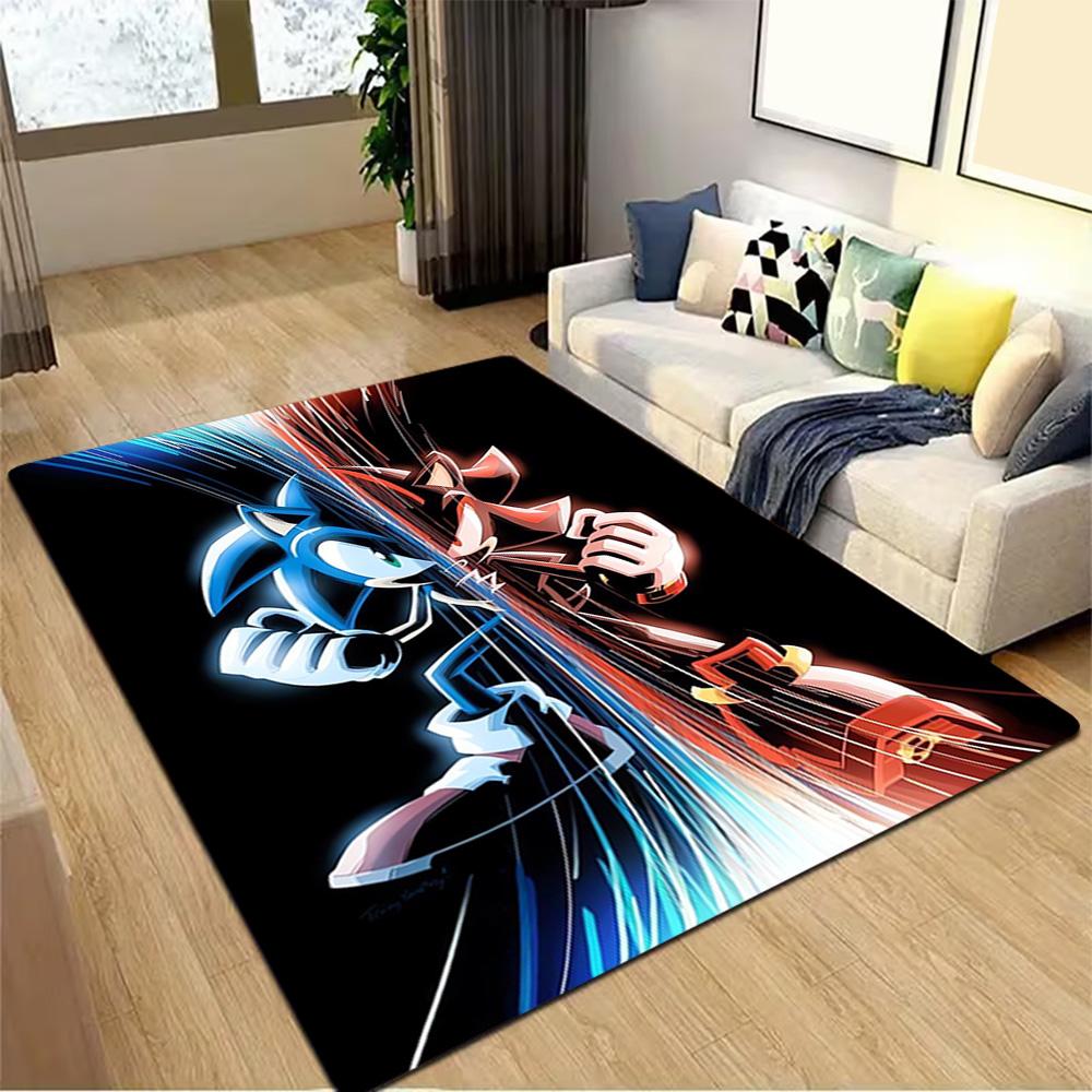 Sonic & Shadow: Speed Clash Decoration,Carpet,Living Room,Bedroom, Non-slip,Square rug