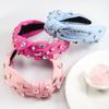 Girlgo Bling Bling Rhinestone Decorative Wide Brimmed Head Band Trendy Non Slip Hair Hoop for Women Casual Headband