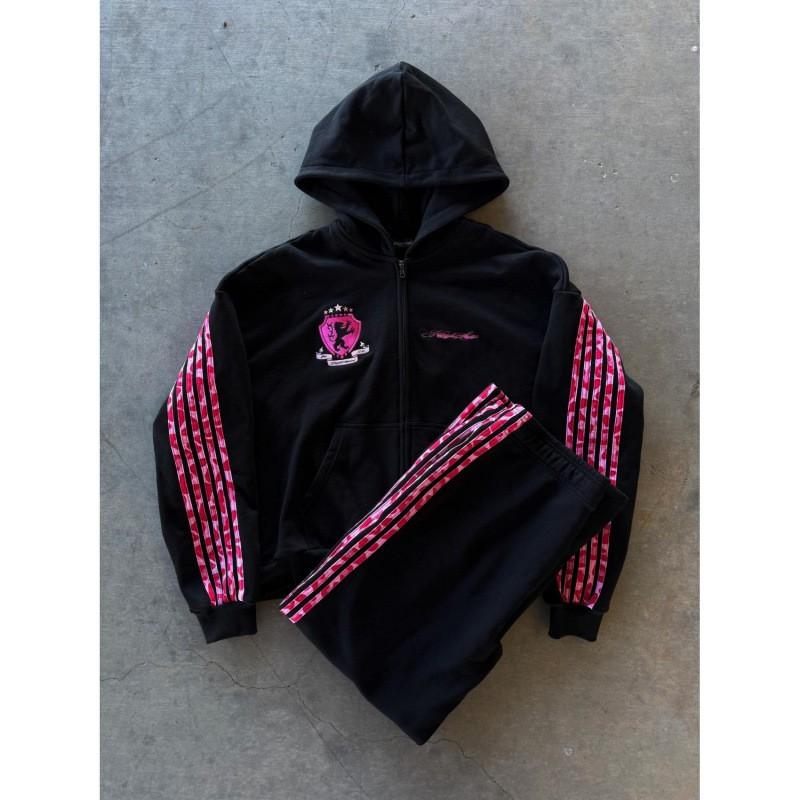 2026 Oversized Hooded Sweatshirt Set With Drawstring Waistband Streetwear Long Sleeve Pullover Women