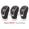 Car 5/6-speed Universal R PU Leather Shift Lever Manual Car Shift Lever Shift Lever Modification Shift Head, Improves Aesthetics