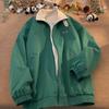 Navy Blue Jacket Men's Spring and Autumn Retro Stand-up Collar Workwear Jacket Ins Bomber Jacket Baseball Uniform