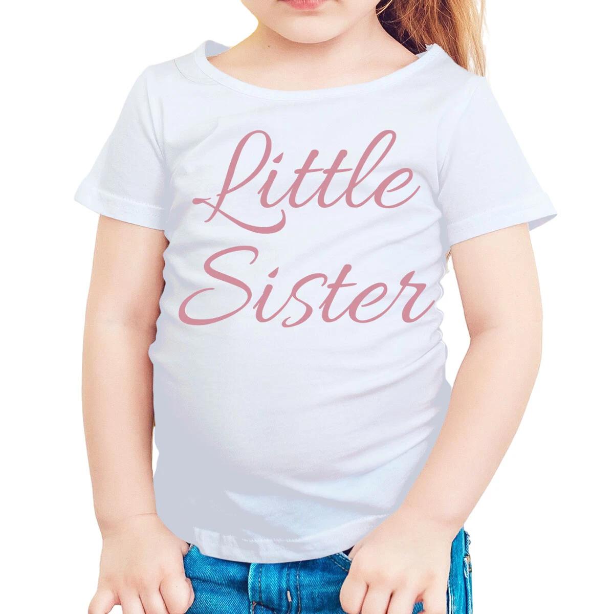 

Little Sister Cursive Pink T-Shirt For Girls Adorable And Stylish Gift #T490 130