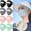 Fashion Solid Color Breathable Ice Silk Mask Summer Cool Anti-UV Traceless Sunscreen Masks Riding Full Face Mask Outdoor Sports