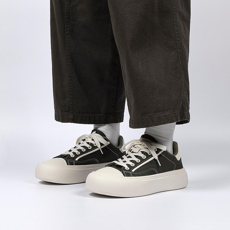 Global Platform Casual Board Shoes Men's ZHQ68370N Summer Trend Men's Shoes Versatile Low-top Men's Canvas Shoes