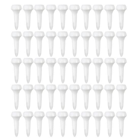 50Pcs Plastic Golf Tees for Irons Hybrids Par Threes Low Profile Woods And The Driving Range Short Golfing Tees for Lower Friction And Longer Distance