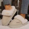 Women's Furry Snow Boots Slippers, Non-Slip Platform Outdoor Booties, Warm Closed-Toe Slides Wholesale In Stock