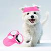Dog Hat for Motorcycle Sun Hat with Ear Holes Stylish Doggy Visor Empty Doggie Helmets Adjustable Easy Wear Small to Medium Dogs