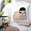 Cartoon Girl Print Home Textile Throw Pillow Cushion Accent Pillow cm Includes Pillow Core for home sofa decor