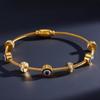 Bracciale Romano con Numeri Romani e Diamanti in Stile Coreano, Acciaio Inossidabile, Gioielli Semplici alla Moda, Resistente allo Sbiadimento