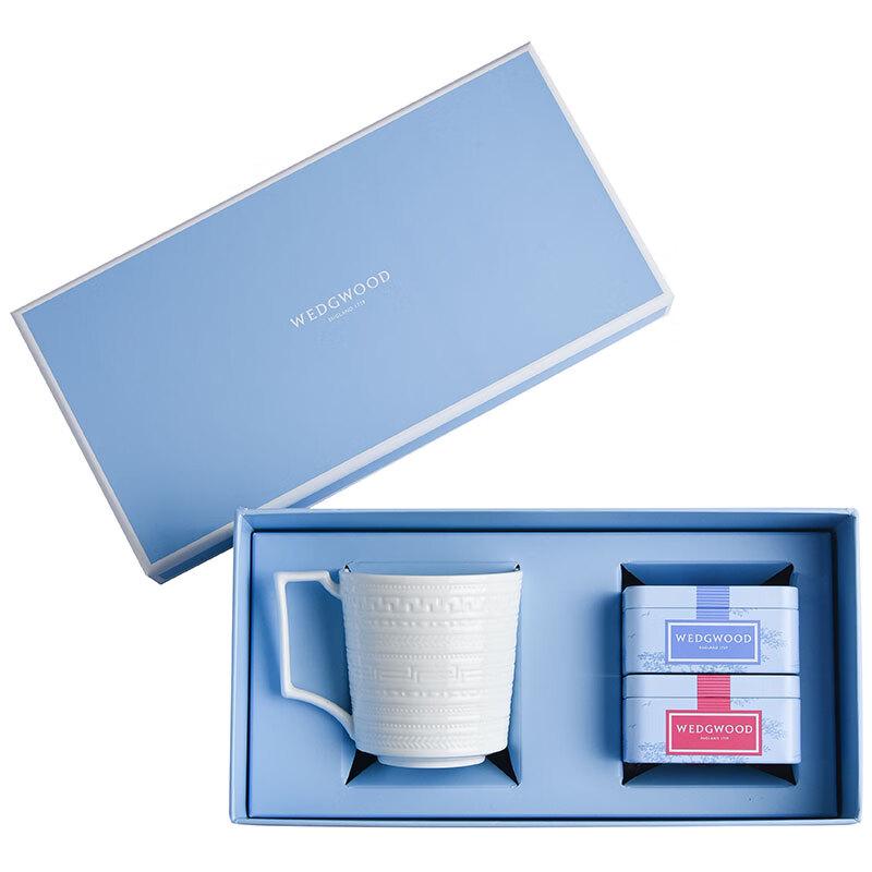Wedgwood Italian Relief Mug & Tea Caddy Set